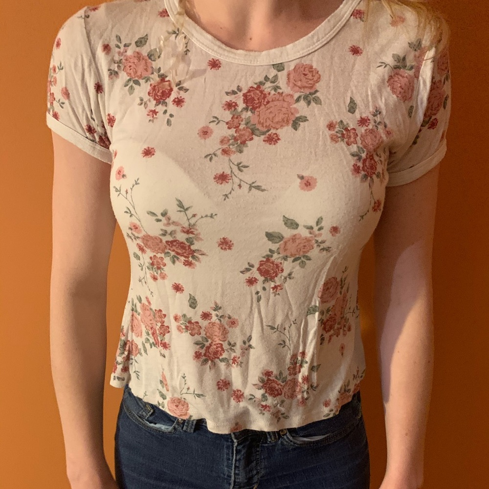 Ultra Flirt Floral Short Sleeve Shirt